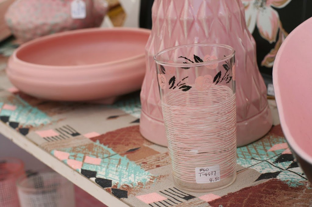 How to shop a flea market to find pink dishes
