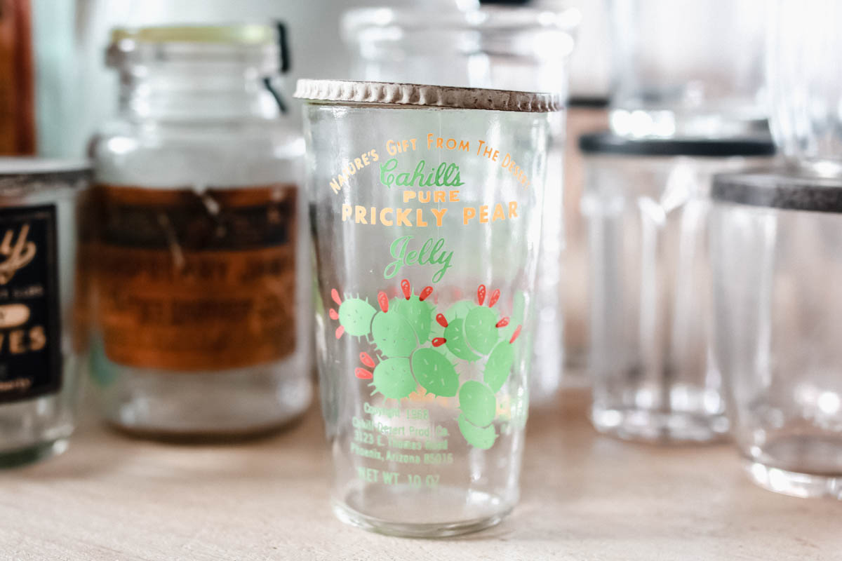 June Antique Flea Market Finds Vintage Prickly Pear Jam Canning Jar 