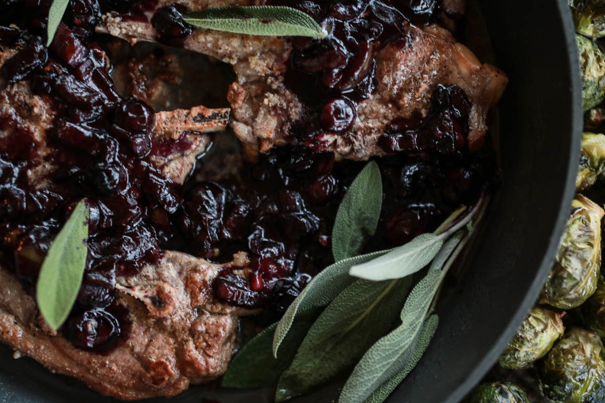 The perfect pairing of beer and wine for the jalapeño and blueberry glazed lamb. 