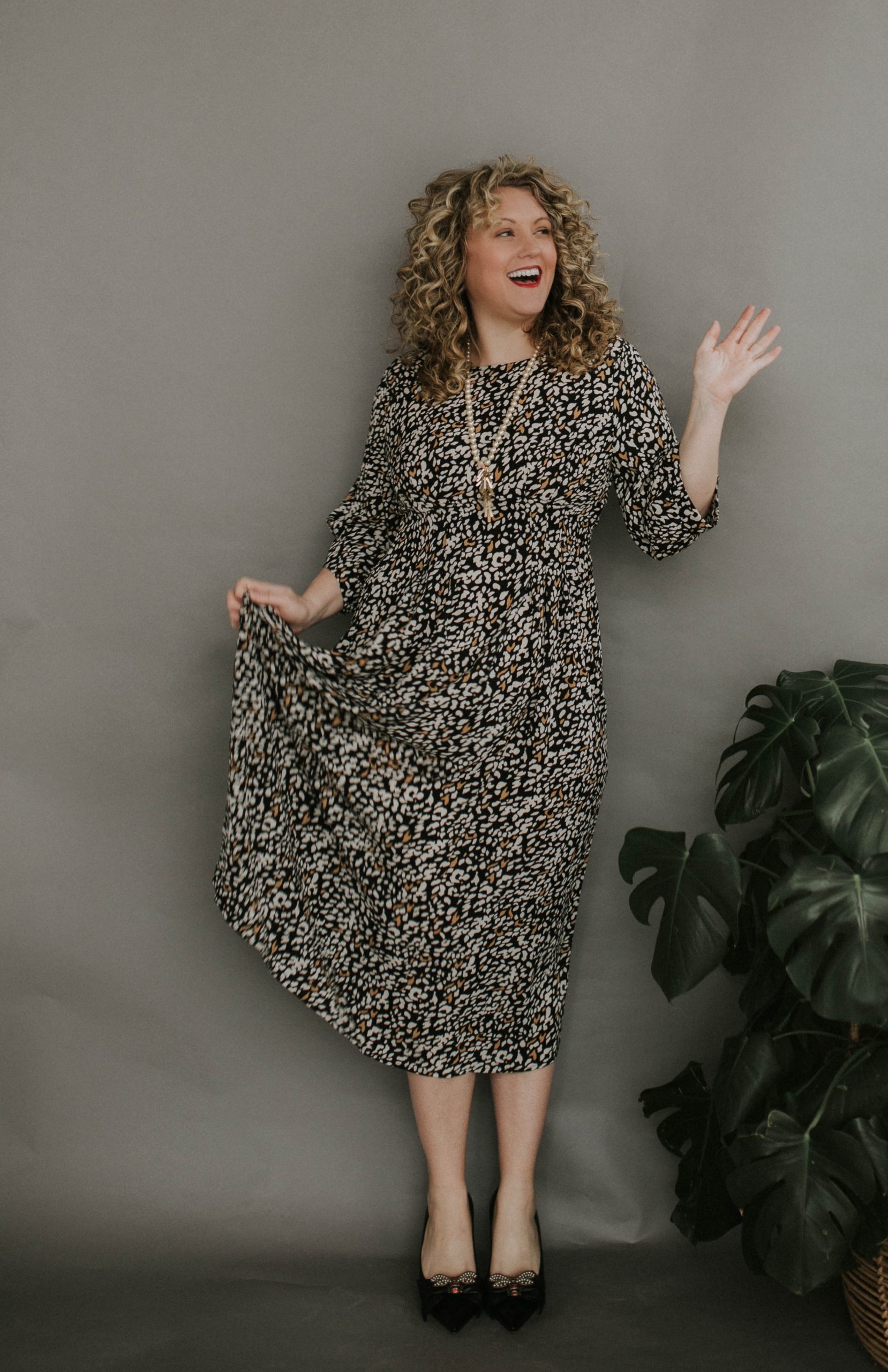 Leopard Animal Print midi dress from The Found Cottage 