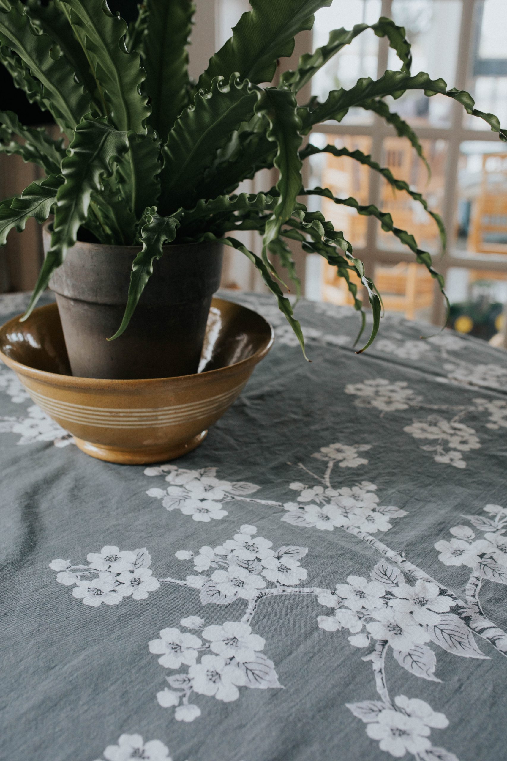 Gray Vintage Table Linen