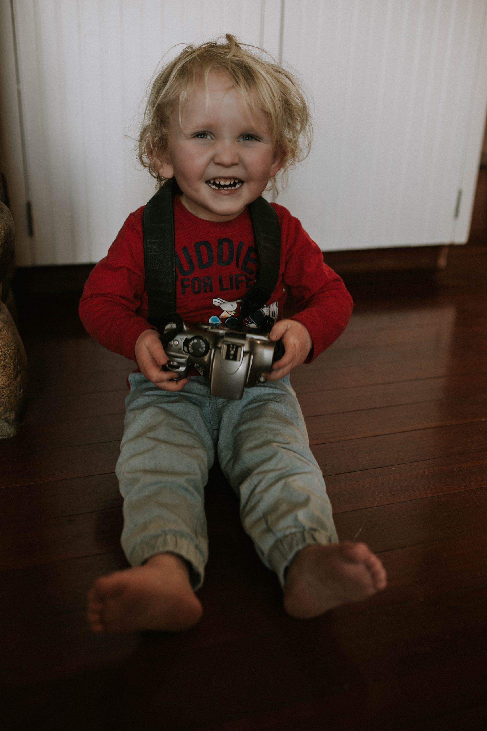 My son loves my old cannon camera to play photographer with