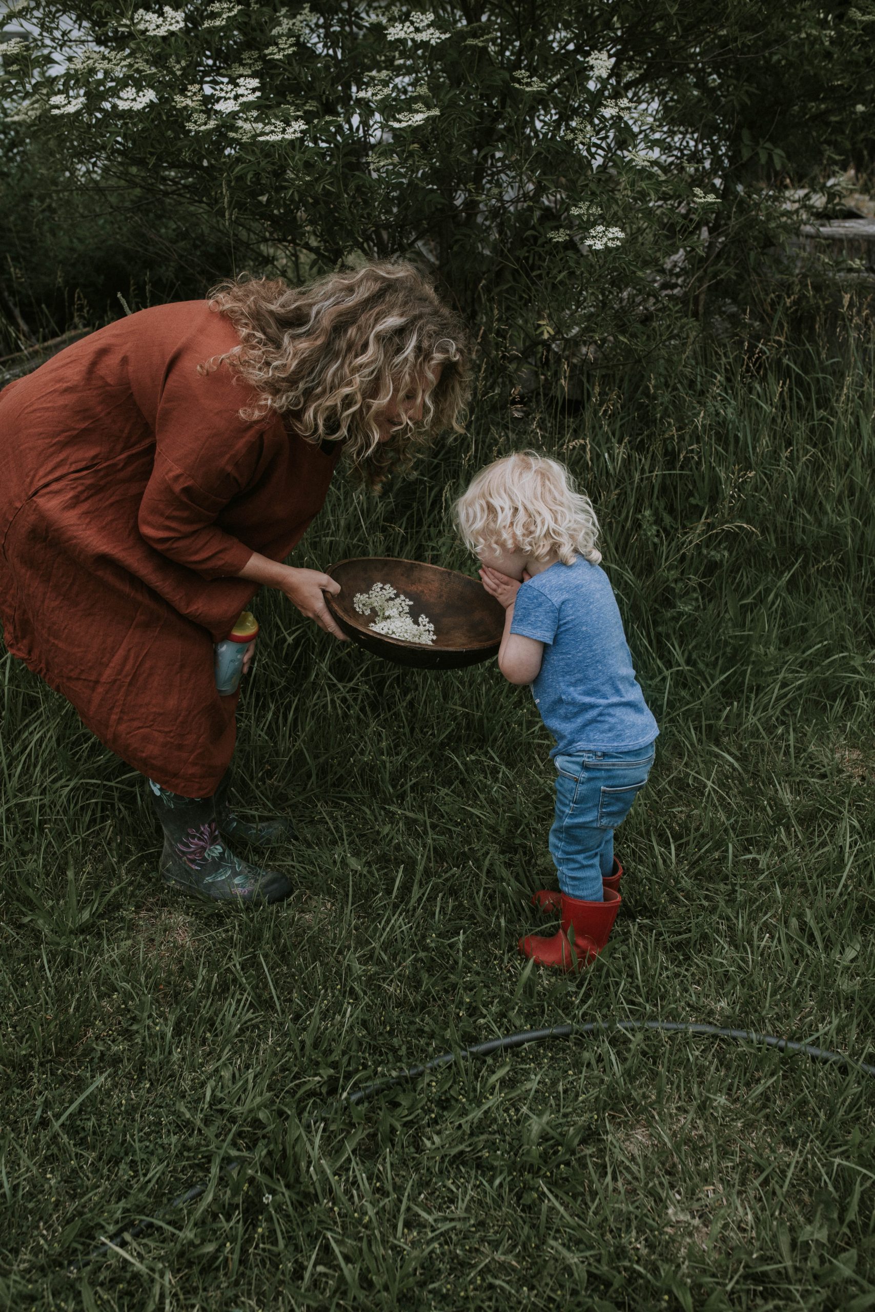 Picking Elderflower with mom 