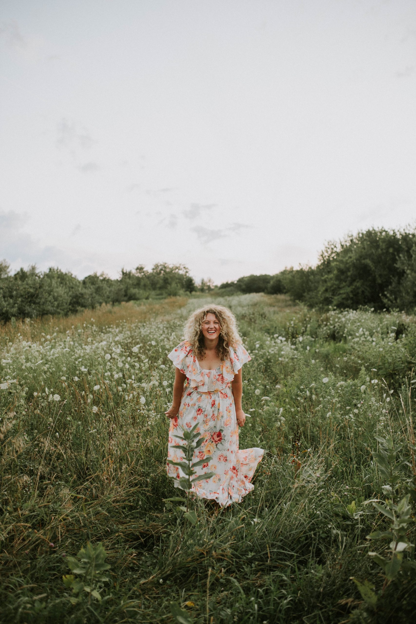 Floral Dress in a Field