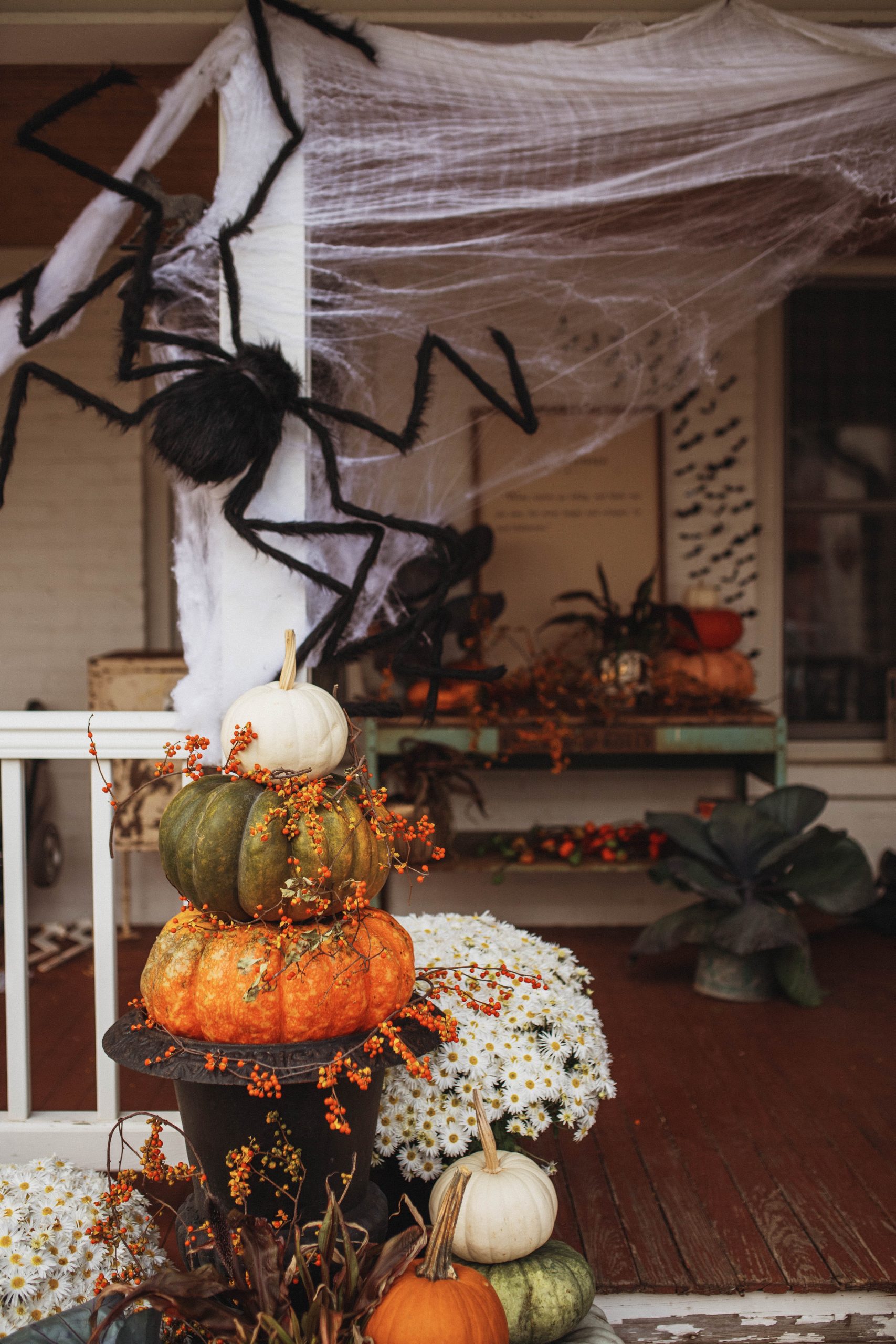 Large Fake Spider Halloween Decor