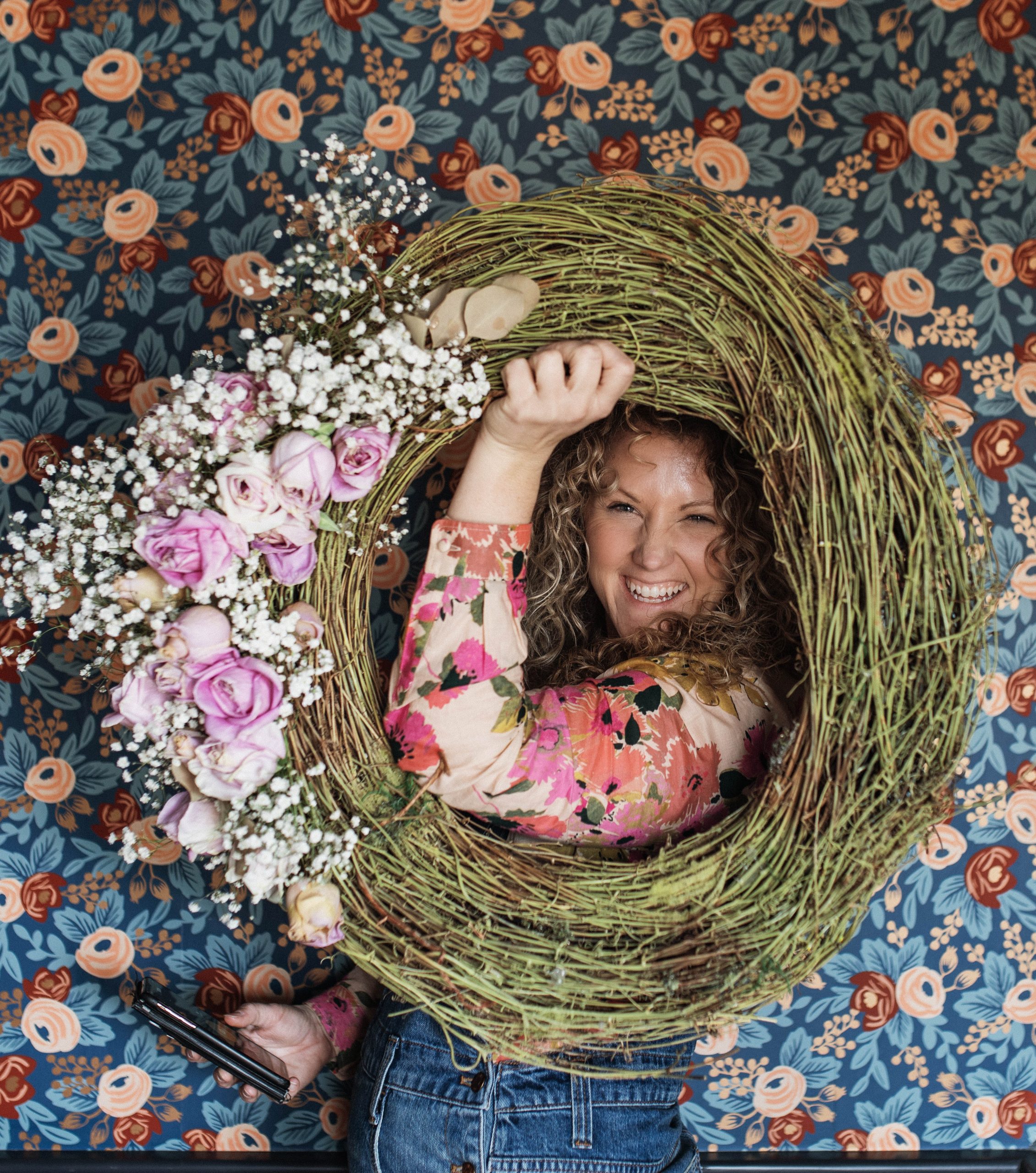 DIY Spring Wreath with Dried flowers 