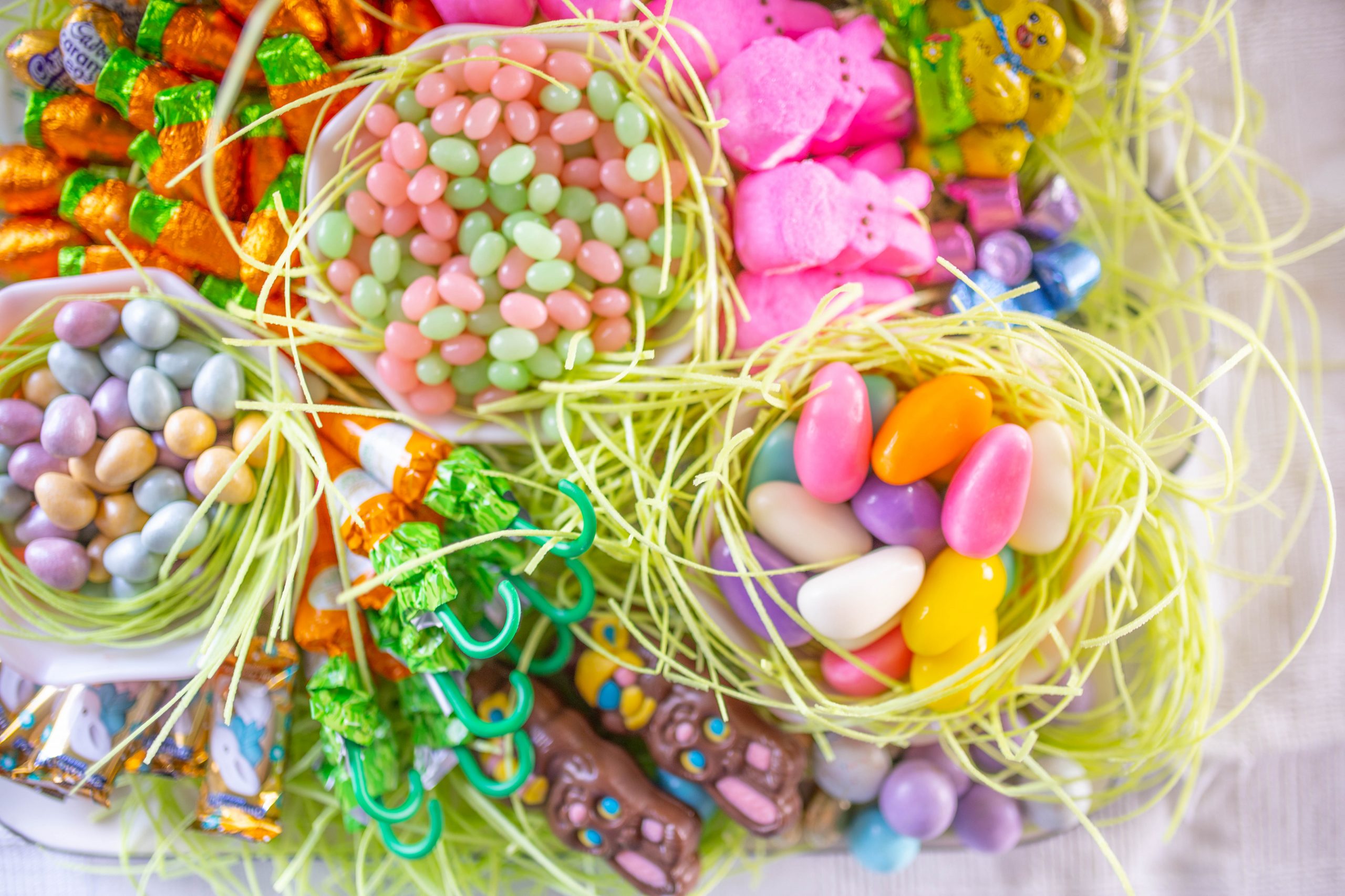 All the best easter candy for dessert. How to Assemble a Candy Board