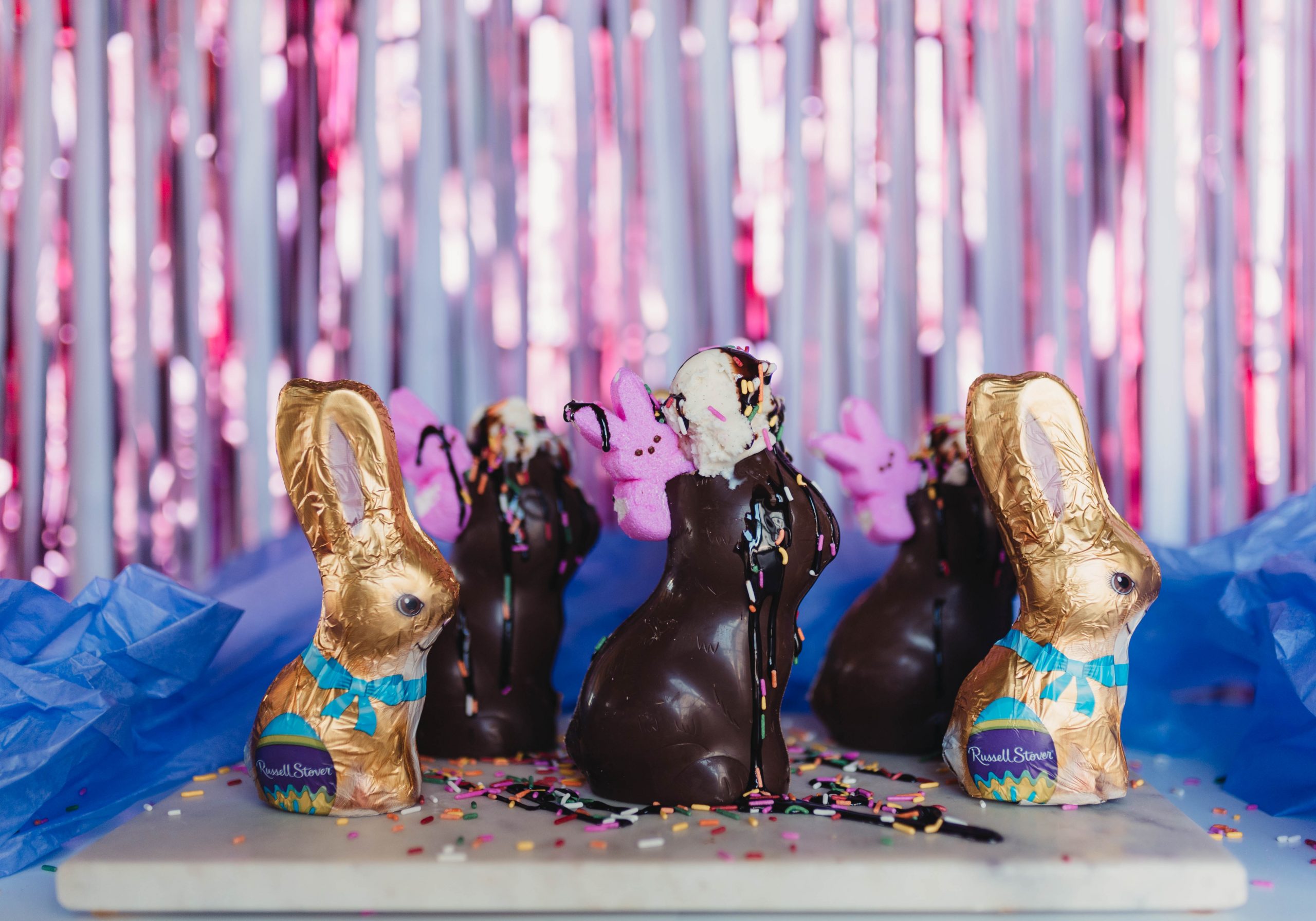 Easter Bunny Chocolate Sundaes